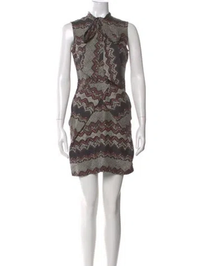 Pre-owned Moschino Silk Mini Dress In Multi