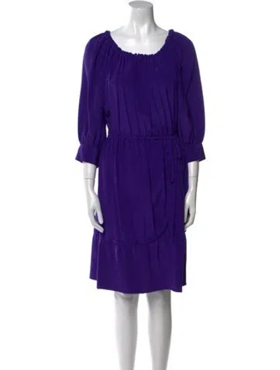 Pre-owned Moschino Silk Mini Dress In Purple