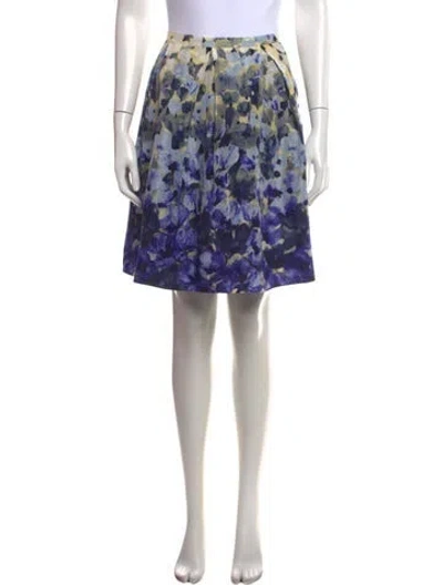 Pre-owned Moschino Silk Mini Skirt In Blue