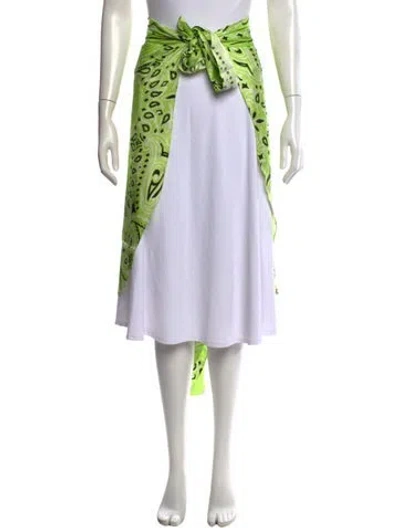 Pre-owned Moschino Silk Mini Skirt In Green