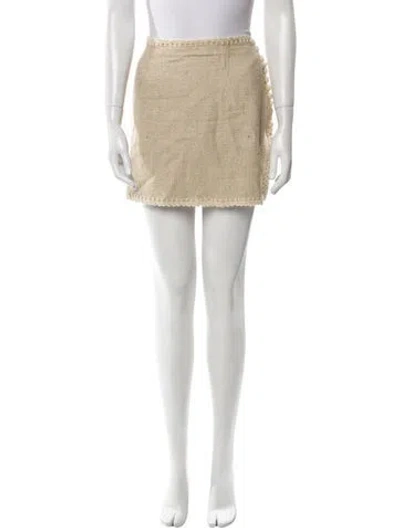 Pre-owned Moschino Silk Mini Skirt In Neutral