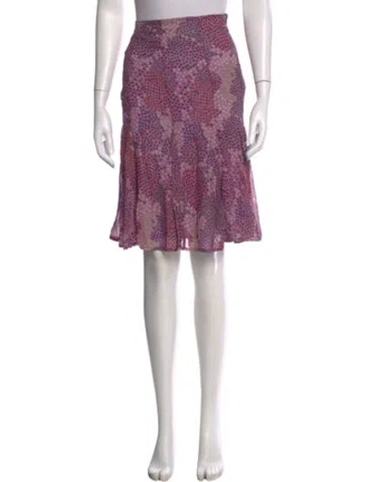 Pre-owned Moschino Silk Mini Skirt In Purple