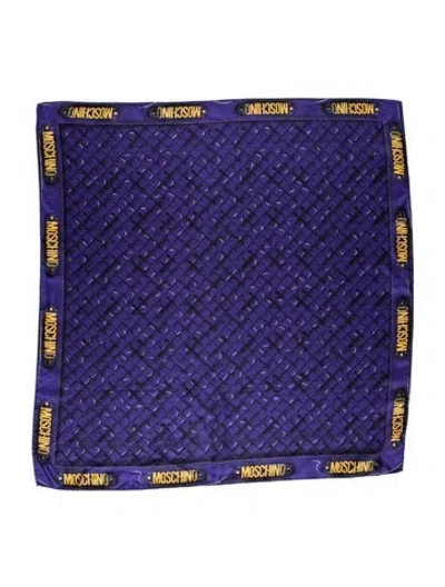 Pre-owned Moschino Silk Printed Scarf In Multi