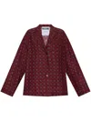 Moschino Camicia In Seta Stampata Donna In Red