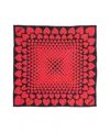 Moschino Silk Scarf With Heart Print In Black