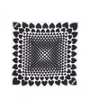 Moschino Silk Scarf With Heart Print In Black