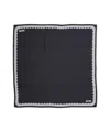 Moschino Silk Scarf With Lace Pattern In Black