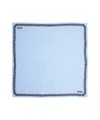 Moschino Silk Scarf With Lace Pattern In Blue