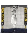 Moschino Silk Scarf With Print In Gray