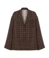 Moschino Couture Printed Silk Shirt In Brown