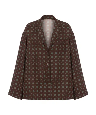 MOSCHINO MOSCHINO SATIN TIE PRINTED SHIRT