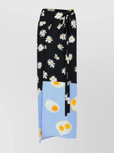 MOSCHINO 'SILK SKIRT PATCHWORK' WRAP DESIGN FLORAL EGG