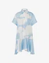 Moschino Minikleid Mit Archive Clouds-print In Blue