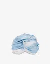 Moschino Silk Twill Turban Archive Clouds In Blue