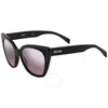 Moschino Silver Violet Mirror Cat Eye Ladies Sunglasses Mos005/s 0bsc E8 53