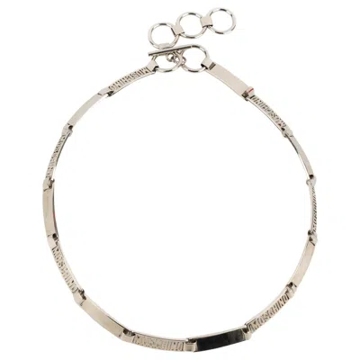 Pre-owned Moschino Silvery Metal Belt In Sand