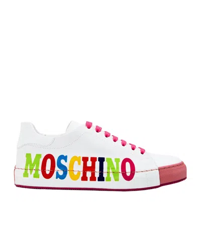Moschino Simple Low-top Shoes In White