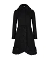 Moschino Singe Breasted Coat In Black Virgin Wool In Black