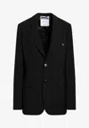 Moschino Single-breasted Buttoned Jacket In Black