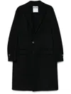 Moschino Single-breasted Coat In Black