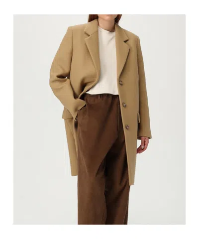 Moschino Single-breasted Coat In Brown