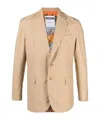 Moschino Single-breasted Cotton-blend Blazer In Nude