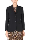 Moschino Single-breasted Jacket In Black