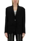 Moschino Tailored Single-breasted Jacket With Notched Lapel In Black