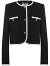 Moschino Gold Heart Buttons Jacket In Black