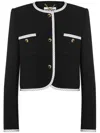 Moschino Gold Heart Buttons Jacket In Black