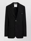Moschino Single Breasted Jacket Notched Lapel In Black