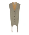 Moschino Couture Two-tone Wool And Satin Oversize Vest In Gray