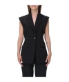 Moschino High Waist Flared Pants With Embroidered Detail In Black