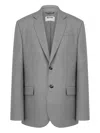 Moschino Single-breasted Tailored Blazer In Gray