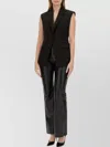Moschino High Waist Flared Pants With Embroidered Detail