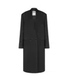 Moschino Single Breasted Virgin Wool Coat In Black