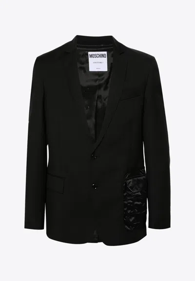 MOSCHINO SINGLE-BREASTED WOOL BLAZER