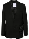 Moschino Single-breasted Wool Blazer In Black