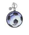Moschino Black Sintetica Pallone Keychain In Blue