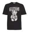 Moschino Crew Neck Graphic Print Short Sleeves In Black