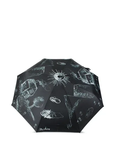 Moschino Sketch-print Umbrella In Black
