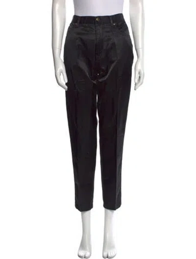 Pre-owned Moschino Skinny Leg Pants In Black