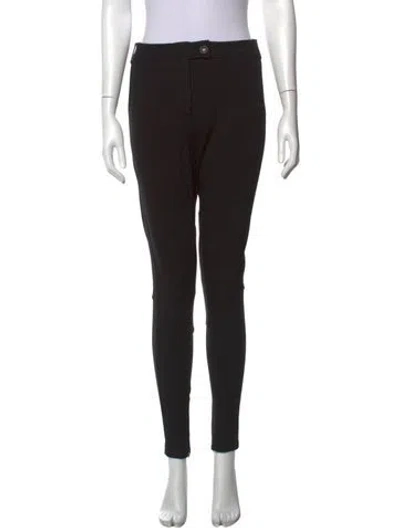 Pre-owned Moschino Skinny Leg Pants In Black