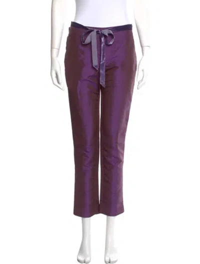 Pre-owned Moschino Skinny Leg Pants In Purple