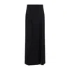 Moschino High-waisted Black Maxi Skirt With Pleated Design In Black