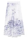 Moschino Long Poplin Skirt Olivia In Multicolor