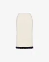 Moschino Skirt In Superfine Lambswool In Neutral