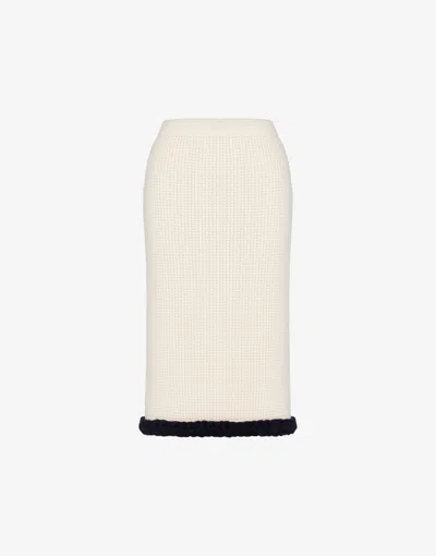 Moschino Skirt In Superfine Lambswool In Neutral
