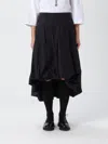 Moschino High-waisted Midi Flared Skirt With Belt Loops In Black