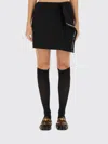 Moschino Wool Wrap Skirt In Black